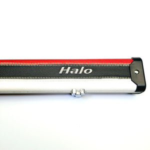 Peradon Limited Edition Red, White & Black Block Halo 3/4 Cue Case - Halo logo view