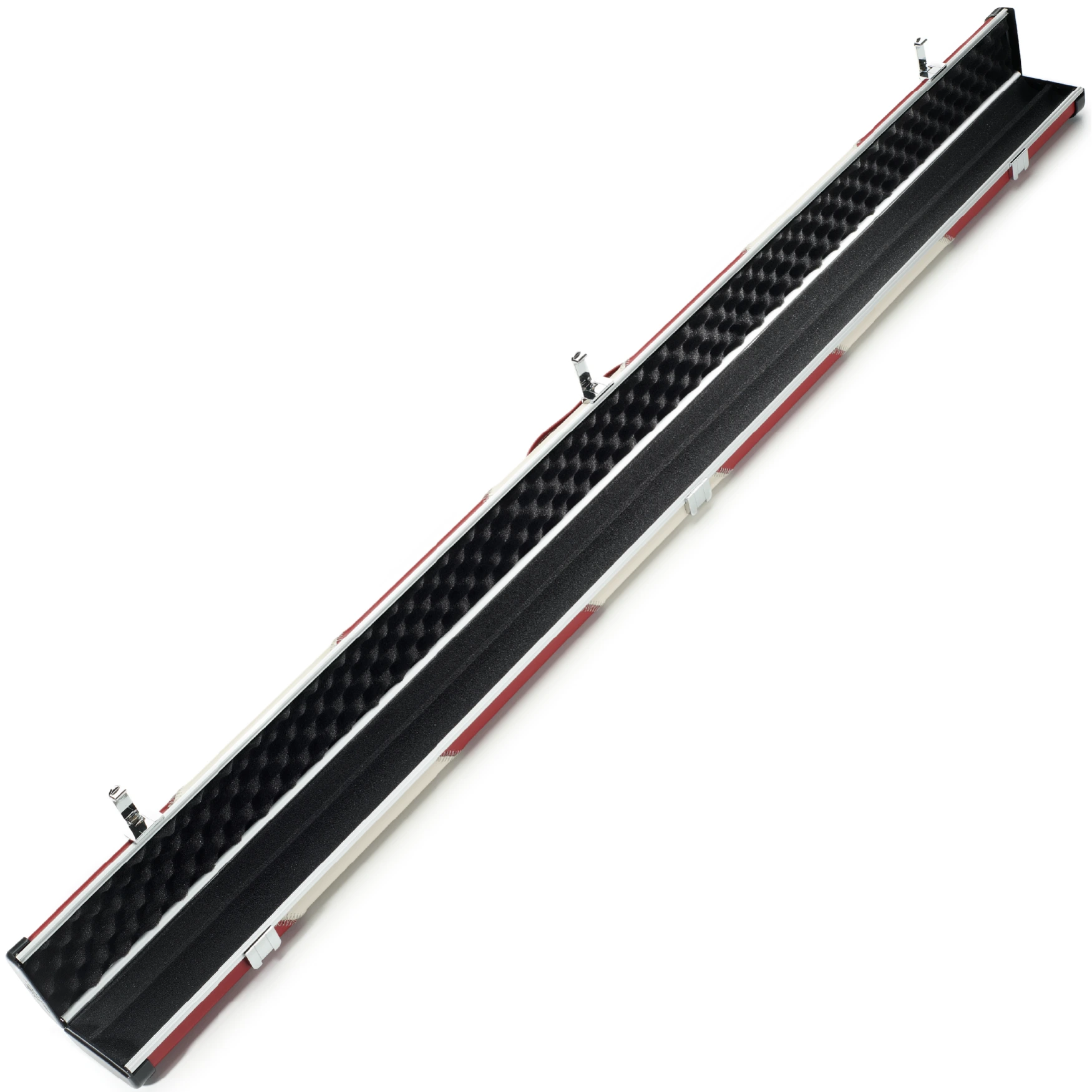 Peradon Red & Cream Stripe Halo 3/4 Cue Case Open
