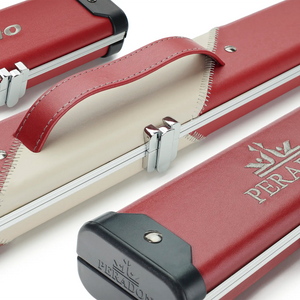 Peradon Red & Cream Stripe Halo Wide One Piece Cue Case assorted view

