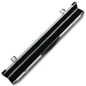 Peradon Silver Aluminium Two Piece Cue Case - Open view