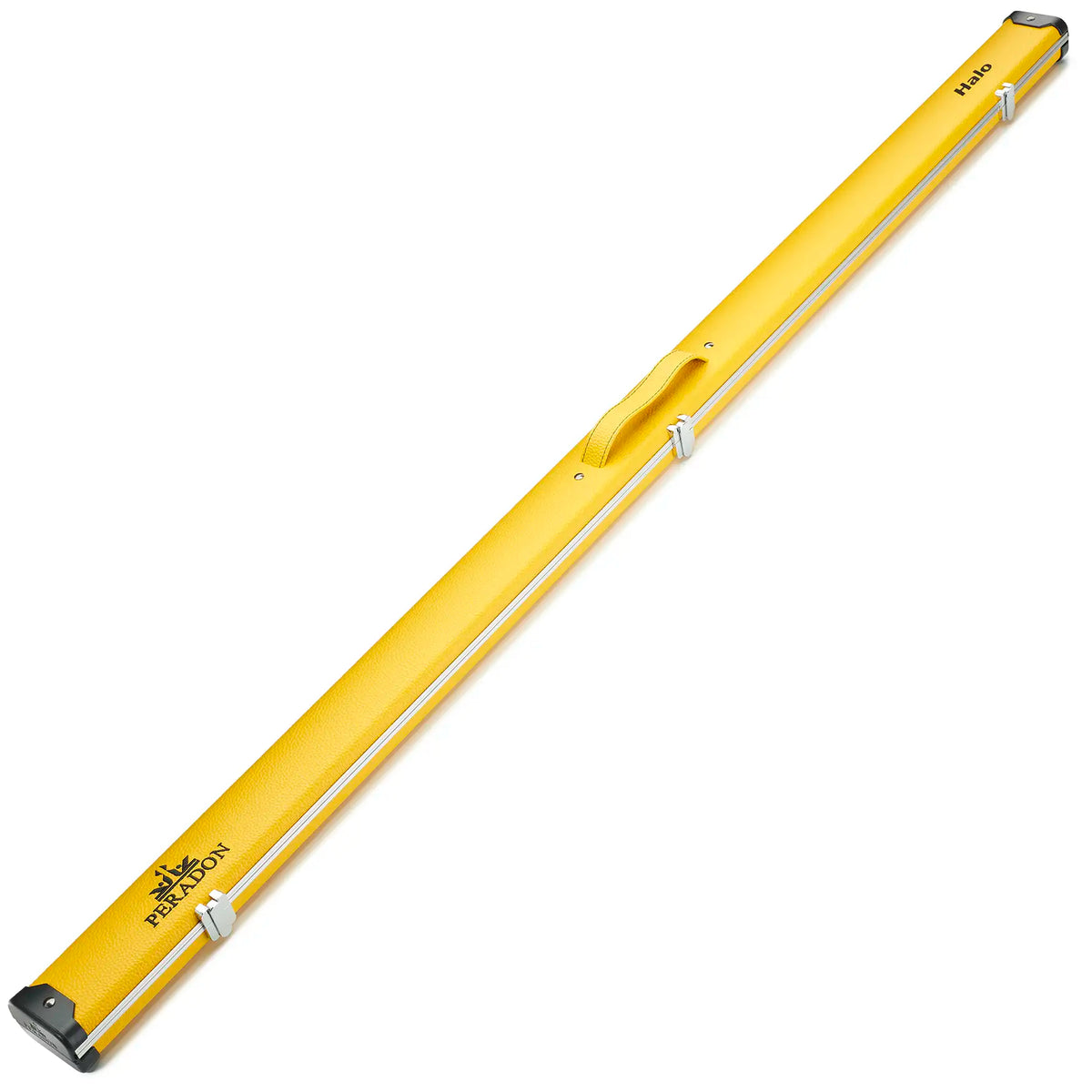 Peradon Yellow Halo Wide One Piece Cue Case full lengh view closed