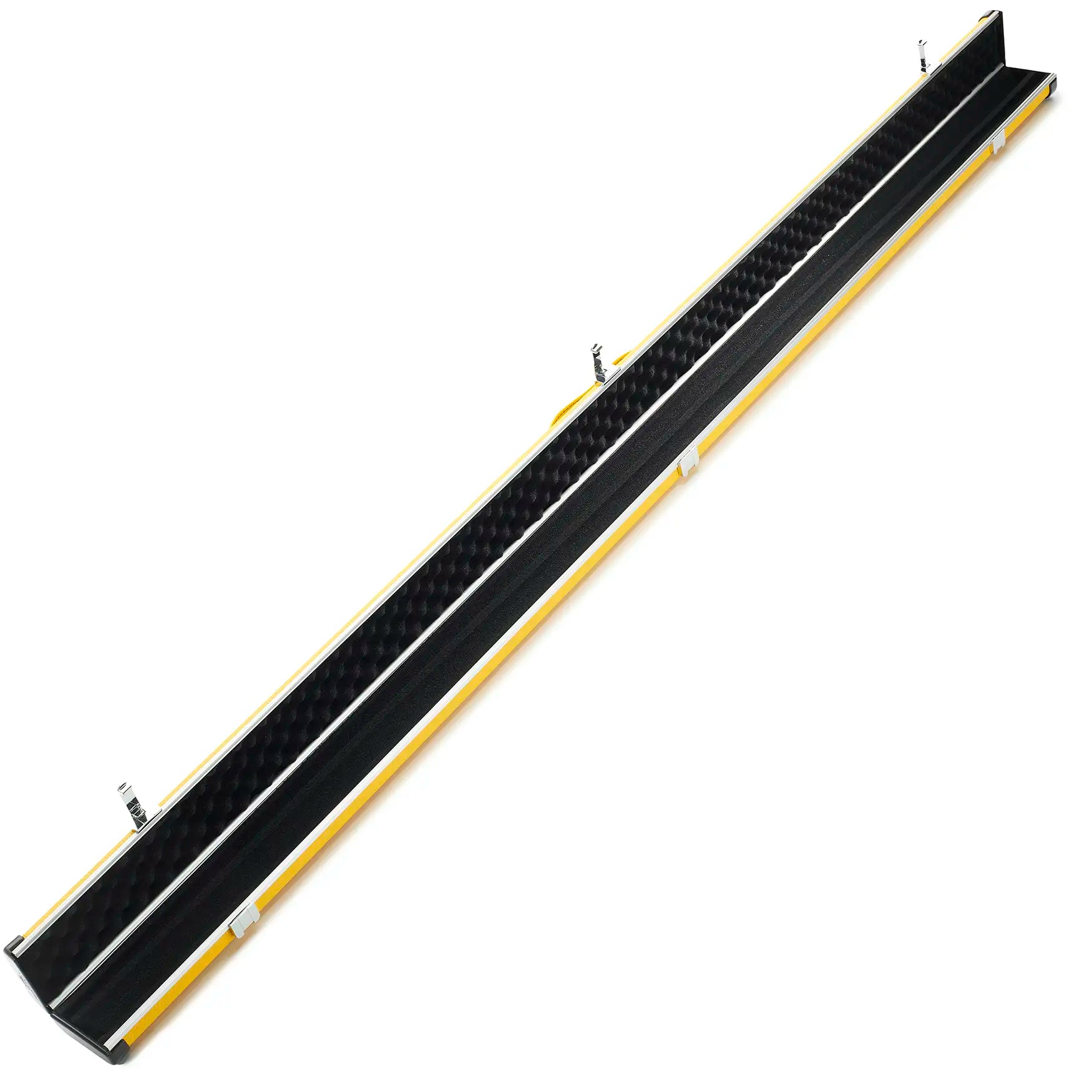 Peradon Yellow Halo Wide One Piece Cue Case full open view