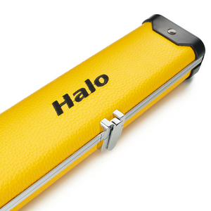 Peradon Yellow Halo Wide One Piece Cue Case logo end view