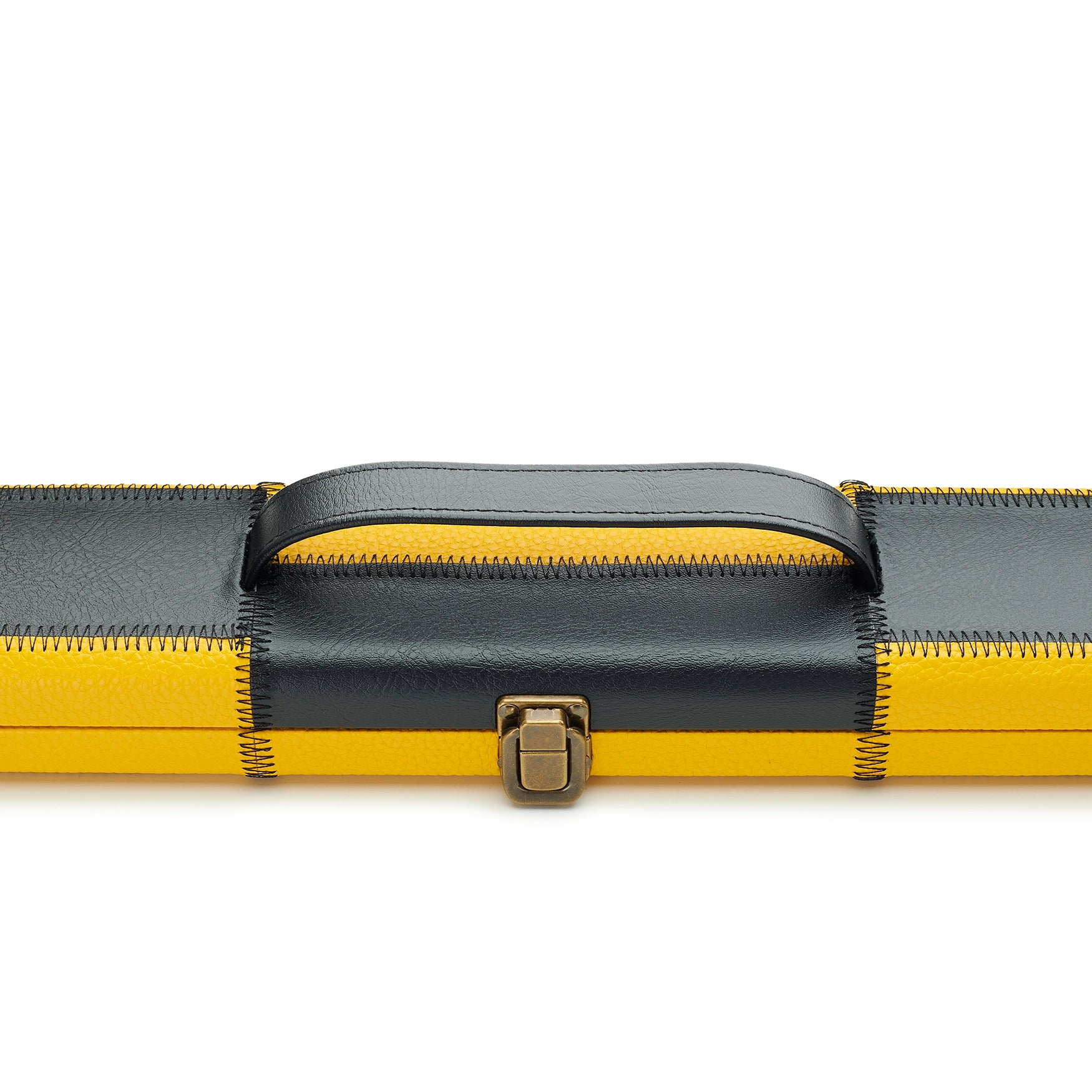 Peradon Black & Yellow Patch Faux Leather 3/4 Cue Case