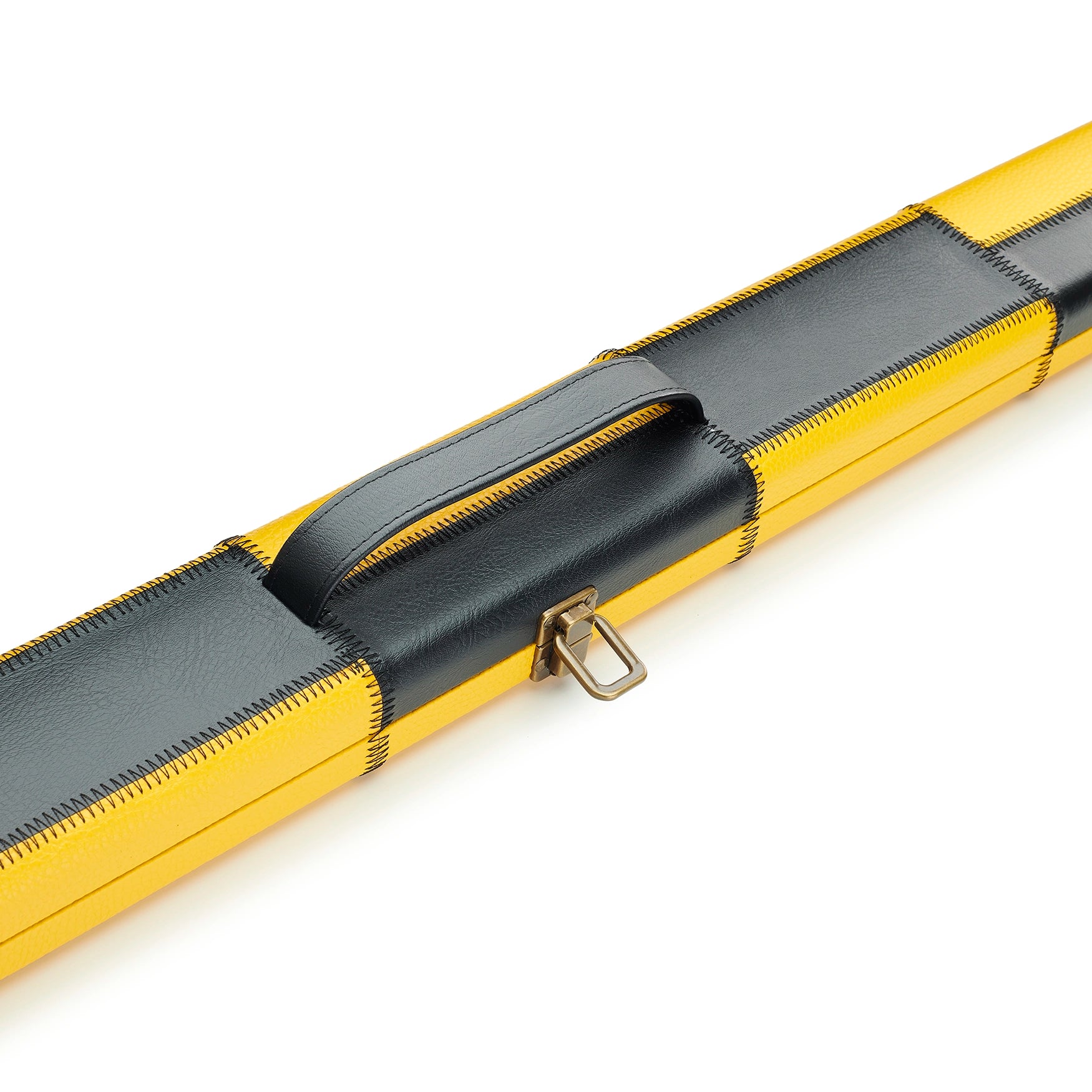 Peradon Black & Yellow Patch Faux Leather 3/4 Cue Case