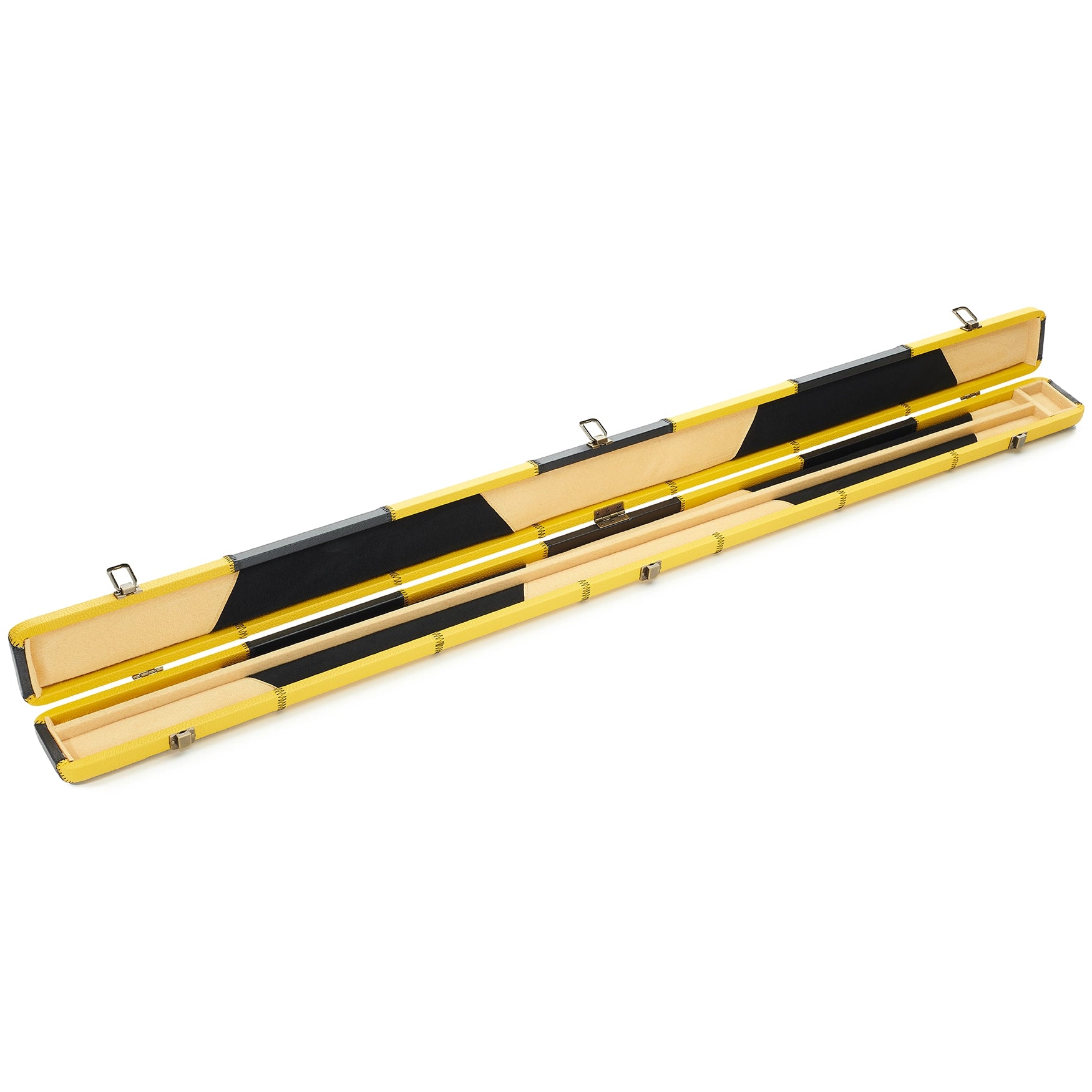 Peradon Black & Yellow Patch Faux Leather 3/4 Cue Case