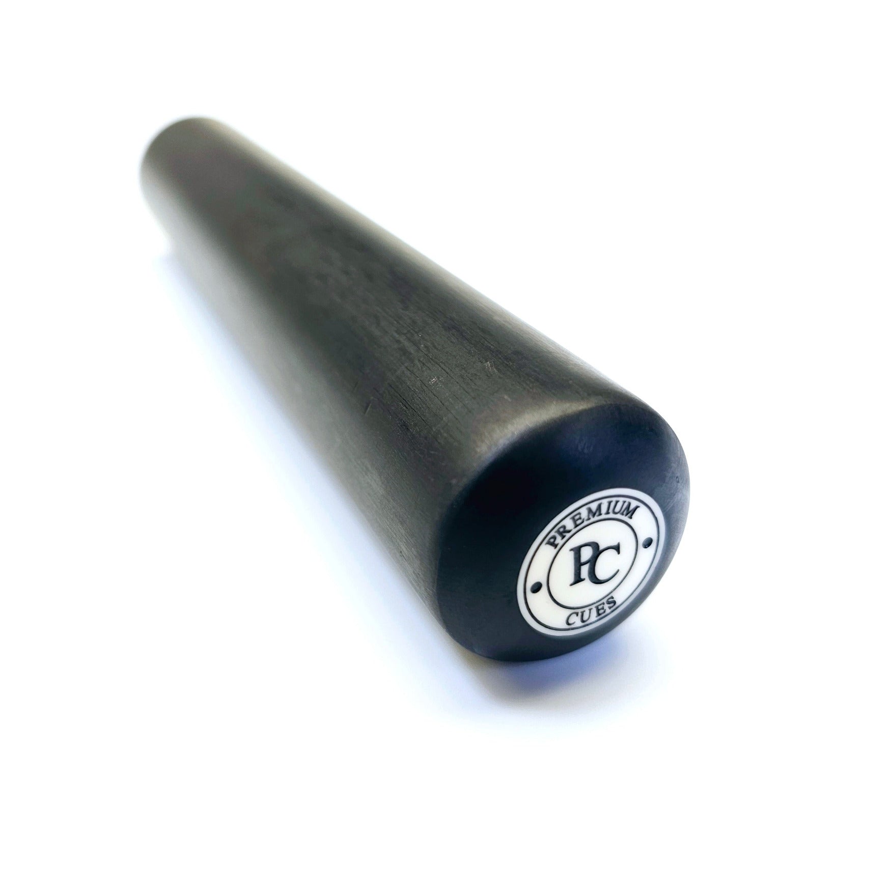 Premium Cues 6" Solid Ebony Mini Butt - On angle view