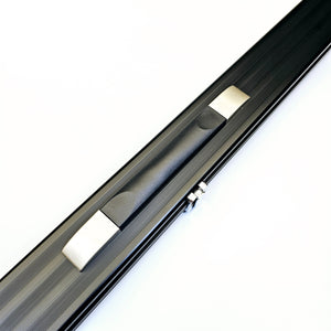 Premium Cues Aluminium One Piece Cue Case in black handle close up 