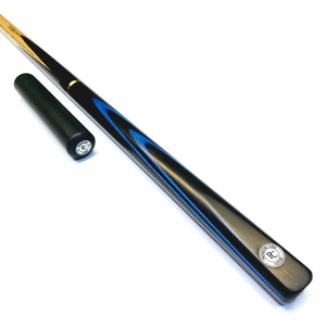 Premium Cues, Aspire 57 inch, handmade three quarter jointed 8 Ball Pool Cue, Angle view with Mini Butt