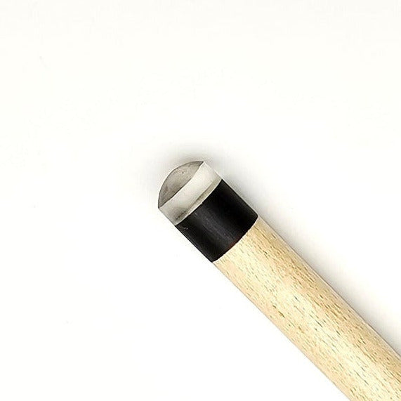 Straight view of Premium Cues BREAKER One Piece 8 Ball Pool Break Cue shaft highlighting smooth ash finish and precision tip