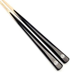 Premium Cues BREAKER One Piece 8 Ball Pool Break Cue set with black handles and custom carbon ferrule for powerful breaks