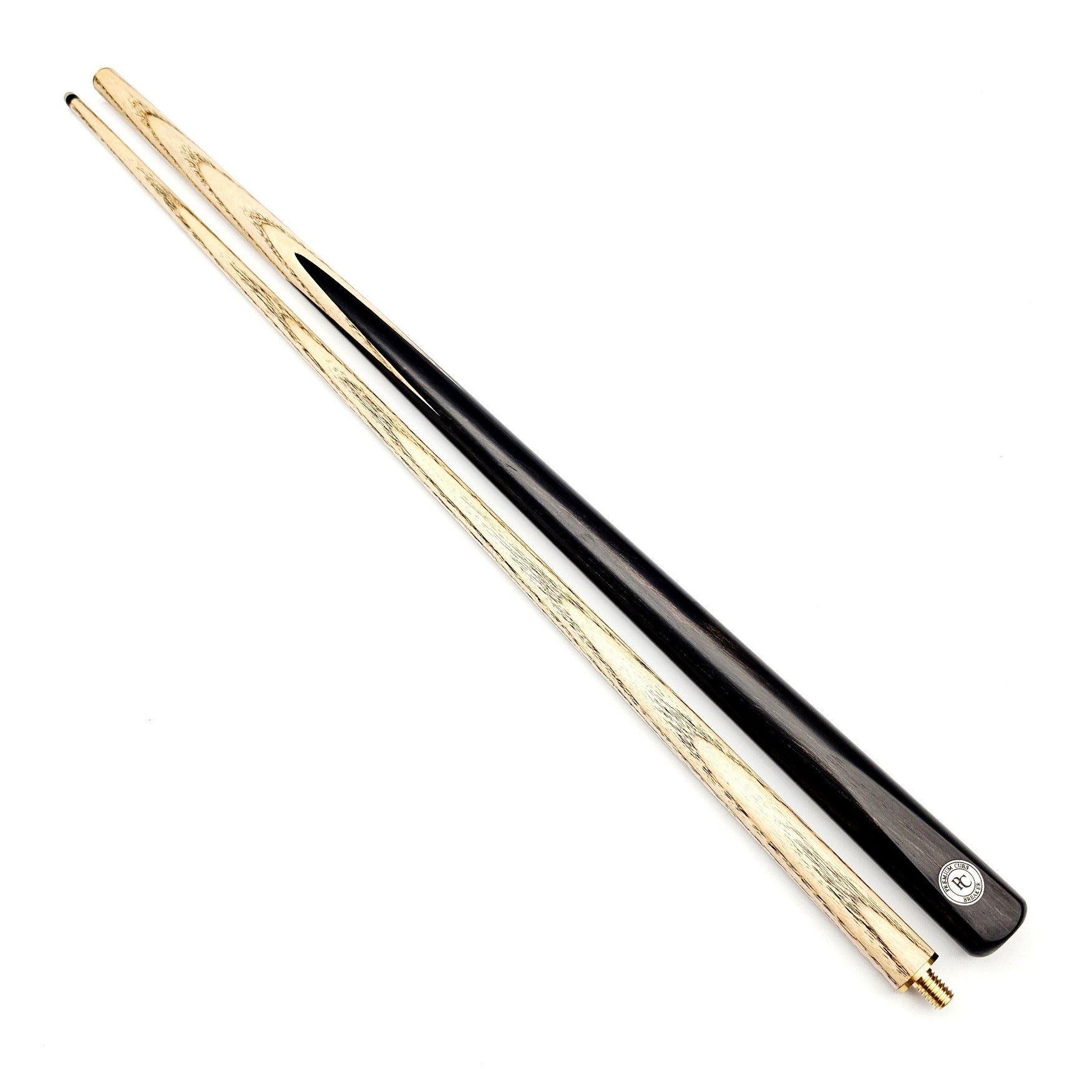 Premium Cues BREAKER Two Piece - 8 Ball Pool Break Cue - ASH On angle view