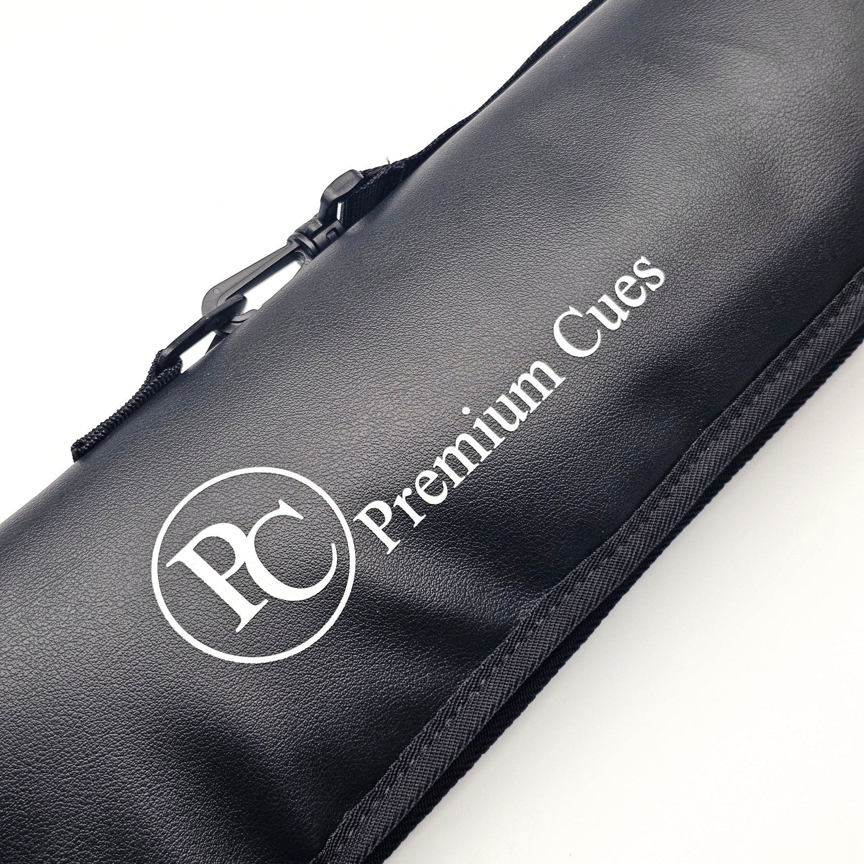 Premium Cues Black Zip 3/4 Cue Case - Logo view