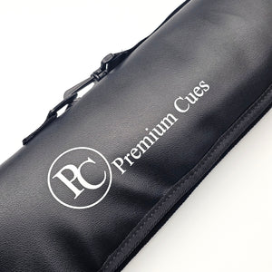 Premium Cues Black Zip 3/4 Cue Case - Logo view