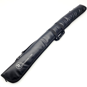 Premium Cues Black Zip 3/4 Cue Case - On angle view
