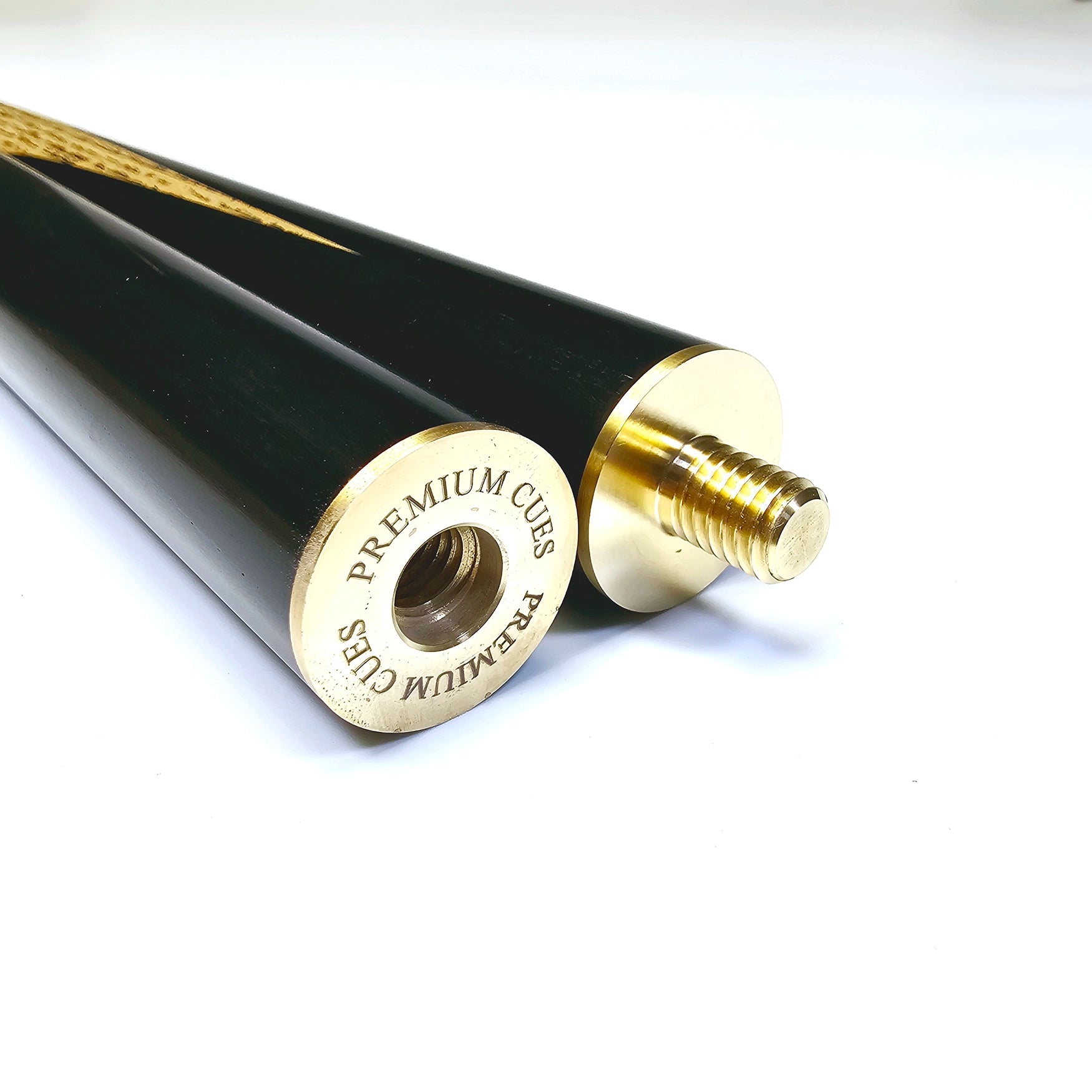 Premium Cues Evolve 57 inch, handmade three quarter jointed 8 ball pool cue joint view