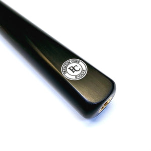 Premium Cues Evolve 57 inch, handmade three quarter jointed 8 ball pool cue badge view