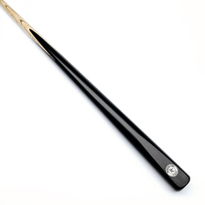 Premium Cues Evolve (Ash) Handmade One Piece Snooker Cue - On angle view
