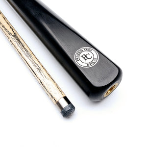 Premium Cues Evolve Handmade Titanium Two Piece Snooker Cue tip and badge view