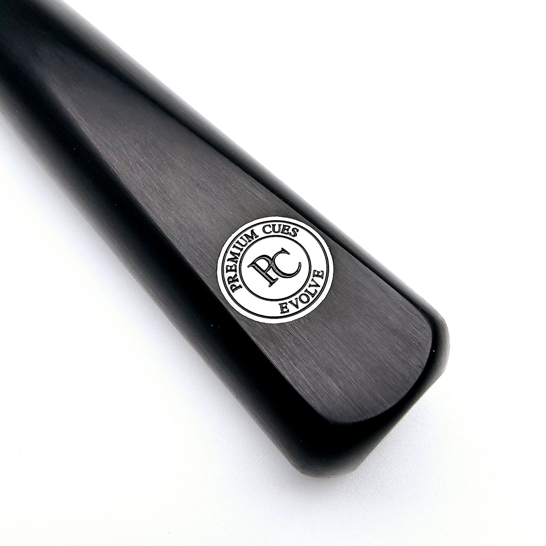 Premium Cues Evolve (Maple) Handmade 3/4 Jointed Snooker Cue - Badge view