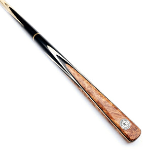 Premium Cues Exclusive -  3/4 Jointed Snooker Cue 9.5mm Tip, 18.4oz, 58" on angle view