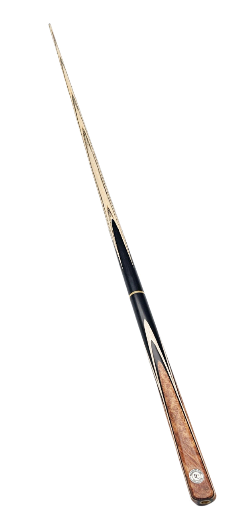 Premium Cues Exclusive -  3/4 Jointed Snooker Cue 9.5mm Tip, 18.4oz, 58" full lengh view
