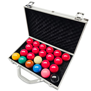 Premium Cues Full Size Snooker Ball Case - Open view with balls