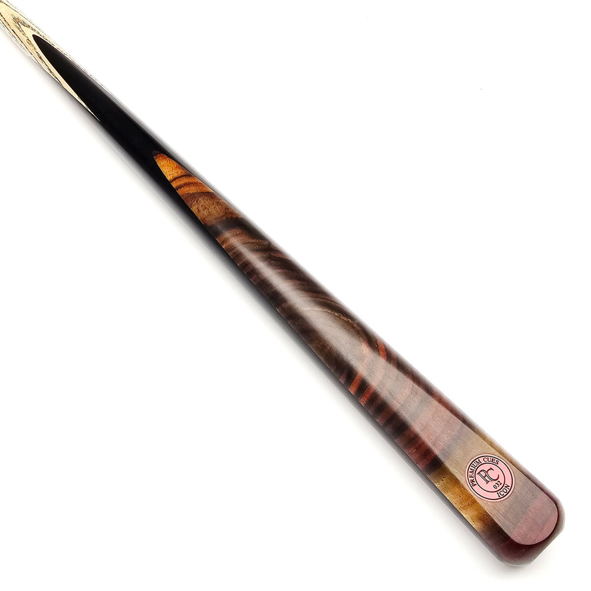 Premium Cues ICON No.032 - One Piece Snooker Cue - On angle view