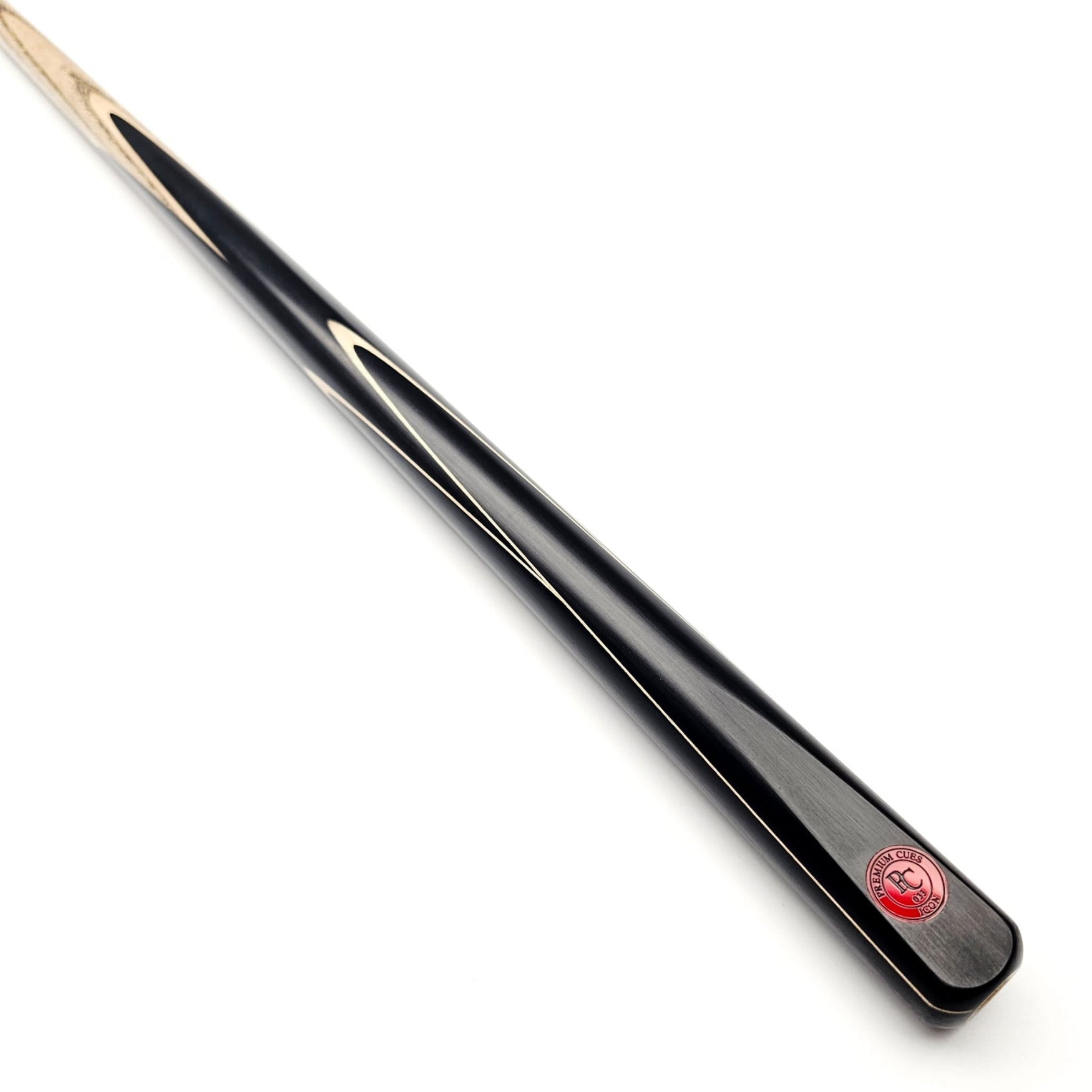 Premium Cues ICON No.033 - One Piece Snooker Cue - On angle view