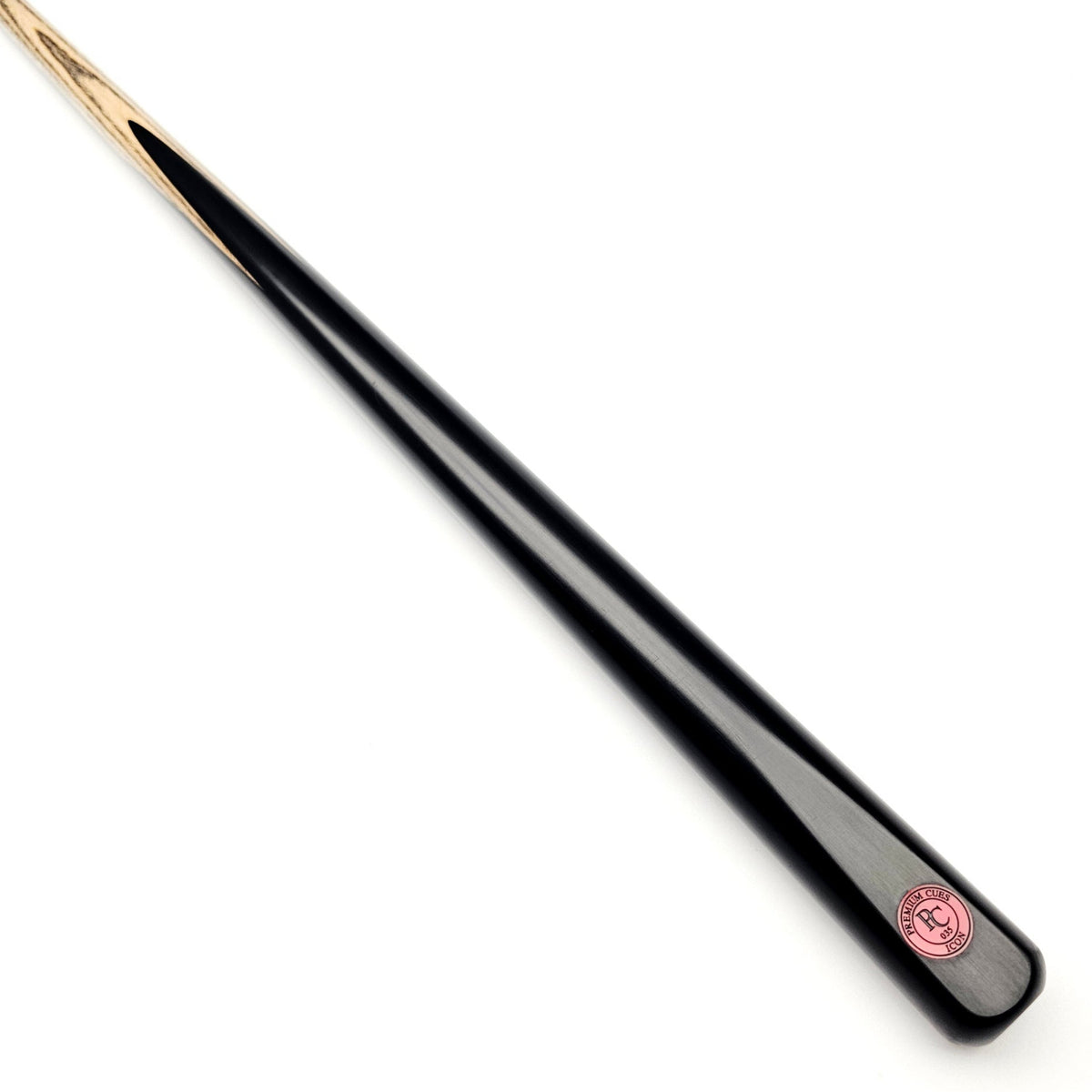 Premium Cues ICON No.035 - One Piece Snooker Cue - On angle view