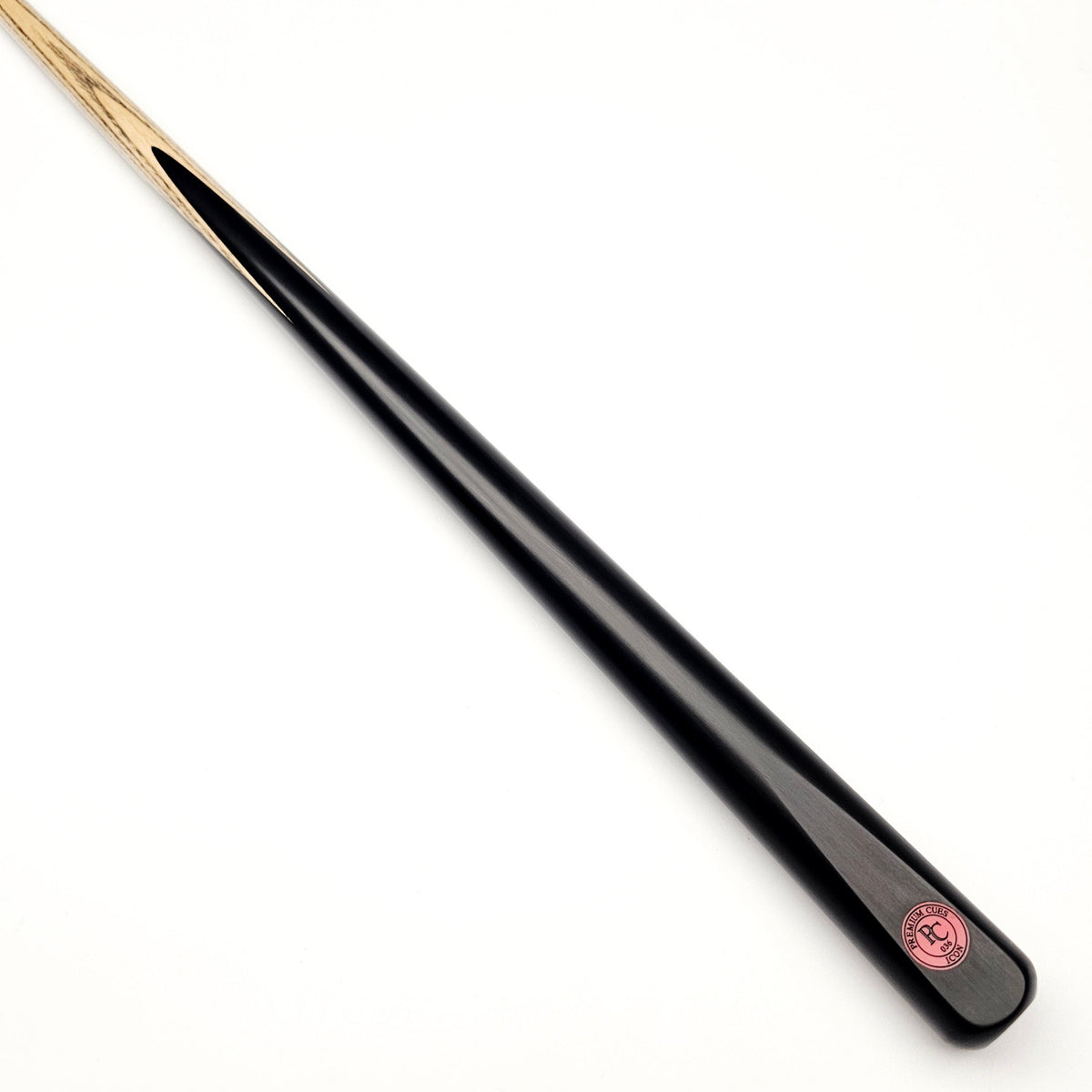 Premium Cues ICON No.036 - One Piece Snooker Cue - On angle view