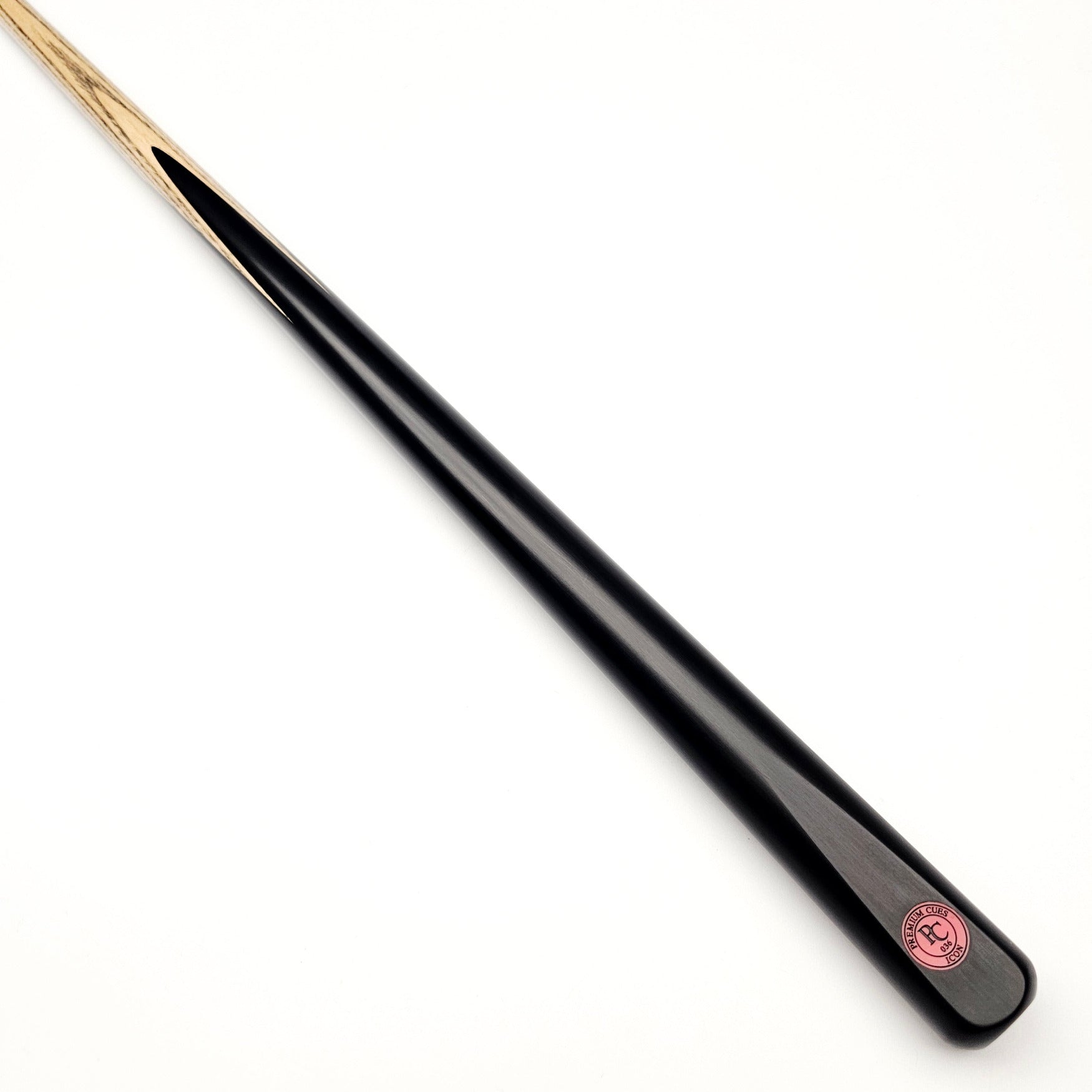 Premium Cues ICON No.036 - One Piece Snooker Cue - On angle view