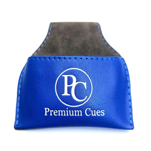 Premium Cues Leather Chalk Pouch - Blue