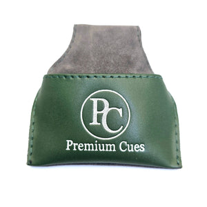 Premium Cues Leather Chalk Pouch - Green