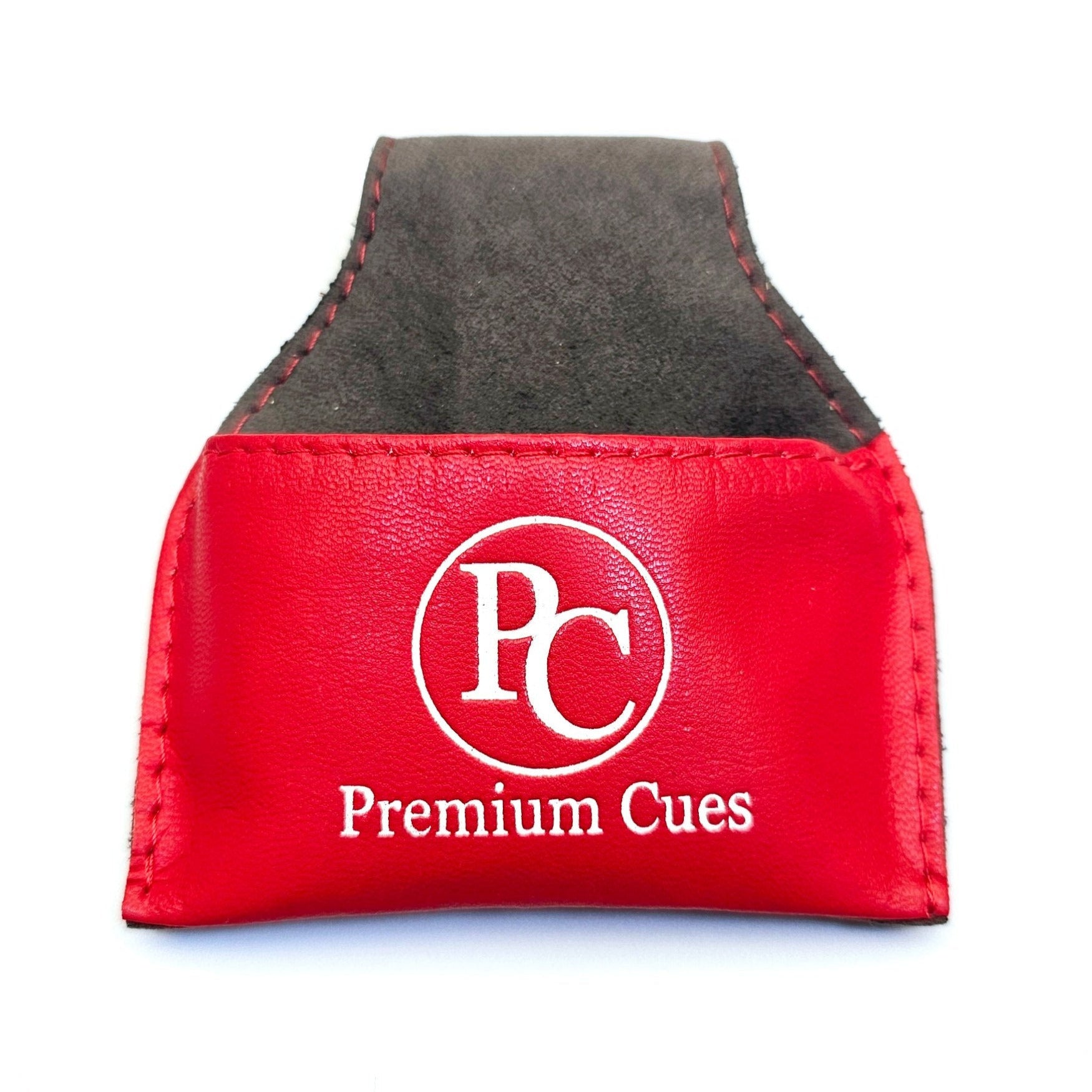 Premium Cues Leather Chalk Pouch - Red