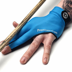 Premium Cues Left Hand Cueing Glove - Blue