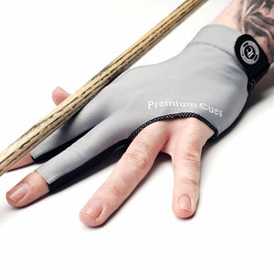 Premium Cues Left Hand Cueing Glove - Grey