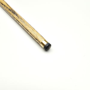 Tip of the Premium Cues Next-Gen 52" Junior Snooker Cue with brass ferrule and leather tip, ideal for precision in junior cue sports.