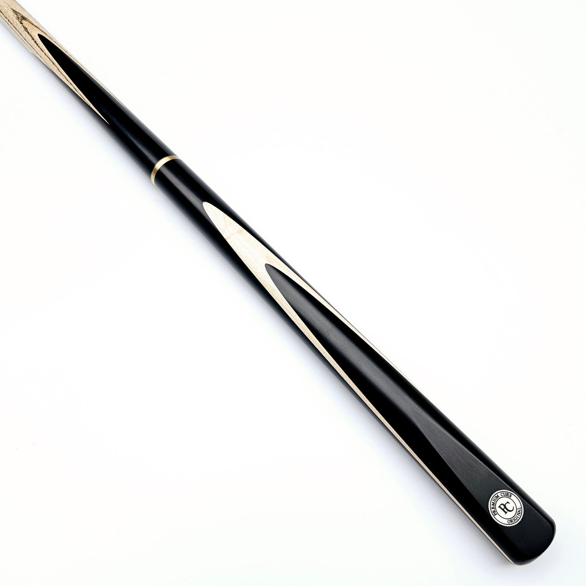 Premium Cues Original Handmade 3/4 Jointed Snooker Cue - On angle view