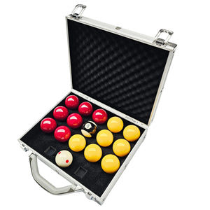 Premium Cues Pool Ball Case - Open view with balls
