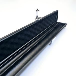 Premium Cues SUPERSLIM Aluminium One Piece Cue Case in black open view