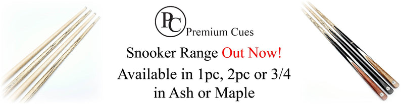 Premium Cues Snooker Range Available Out Now banner