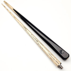 Premium Cues Stealth 57" Handmade Titanium Two Piece Pool Cue - On angle view