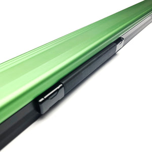 Premium Cues Stellar Two Tone One Piece Cue Case in Green handle view