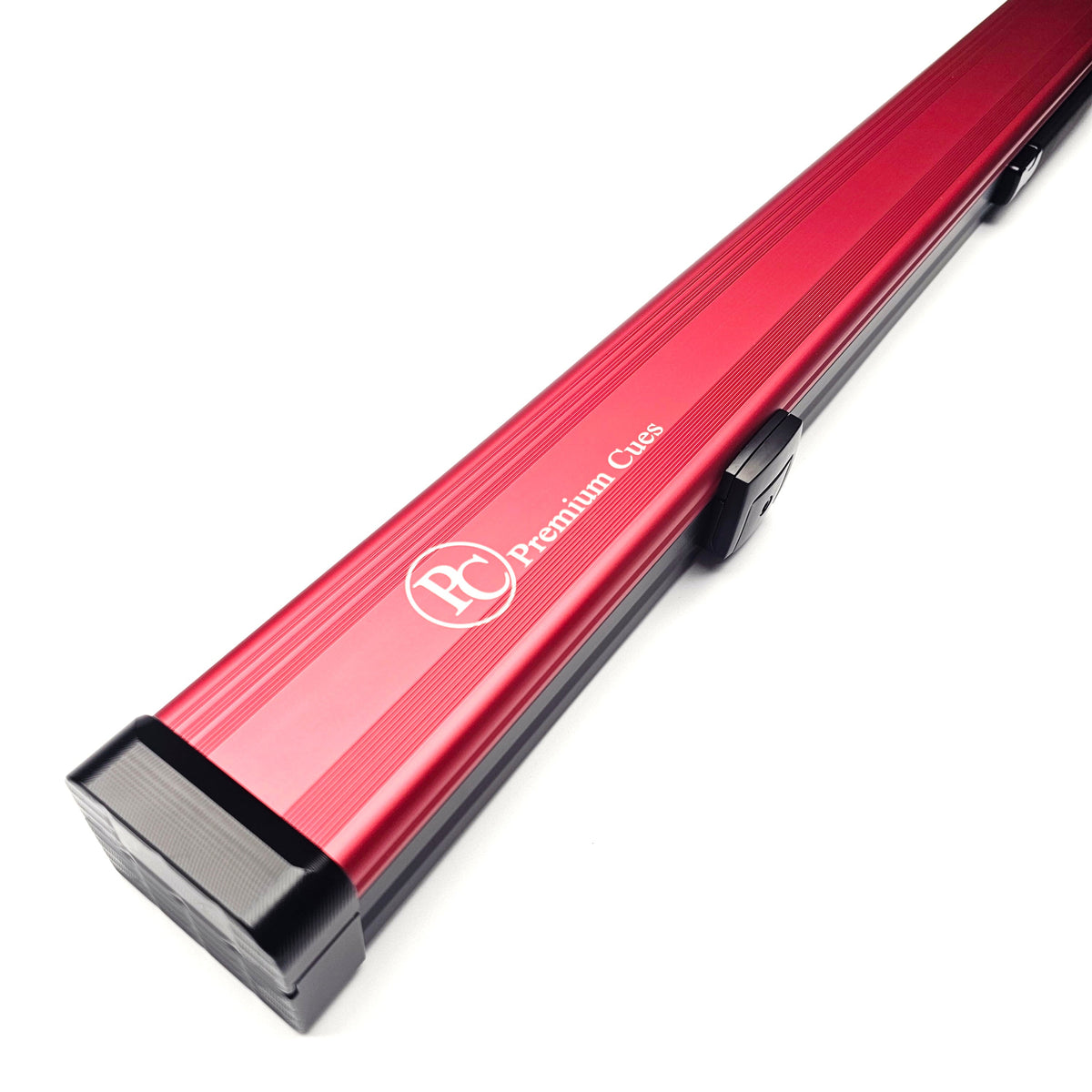 Premium Cues Stellar Two Tone One Piece Cue Case in Red logo view