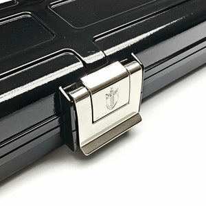 Premium Cues x Vibrant Multifunctional Black One Piece Cue Case - Clasp close up