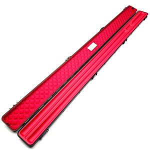 Premium Cues x Vibrant Multifunctional Black One Piece Cue Case - Inside on angle view