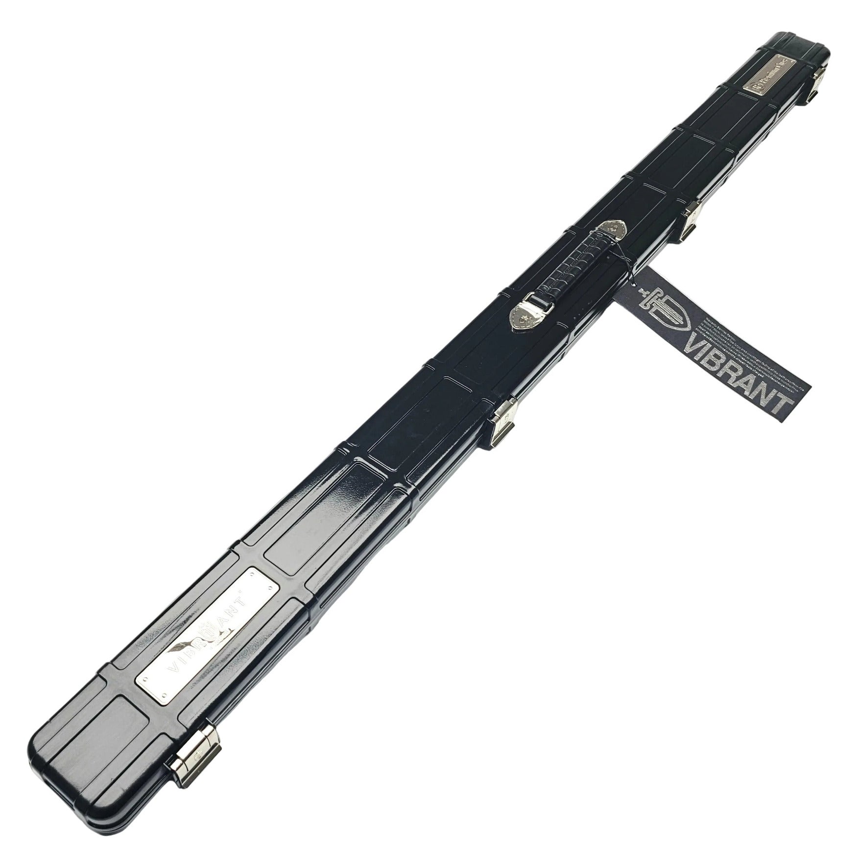 Premium Cues x Vibrant Multifunctional Black One Piece Cue Case - Outside on angle view