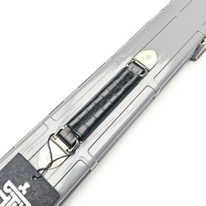 Premium Cues x Vibrant Multifunctional Grey One Piece Cue Case - Handle close up view