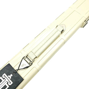 Premium Cues x Vibrant Multifunctional Off-White One Piece Cue Case - Handle close up view